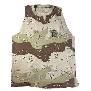 Vintage 90s Camel Tank Top Mens XL Desert Camo Single Stitch USA Streetwear